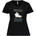 thumbnail image 3 of Inktastic Time to Be a Unicorn Women's Plus Size T-Shirt, 3 of 5