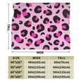 thumbnail image 3 of DouZhe Ultra-Soft Micro Fleece Lightweight Flannel Bed Blanket, Pink Leopard Camouflage Print Cozy Warm Throw Blankets, 60"x50", 3 of 7