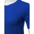 thumbnail image 4 of A2Y Women's Basic Solid Premium Cotton Short Sleeve Crew Neck T Shirt Tee Tops Bright Blue L, 4 of 5