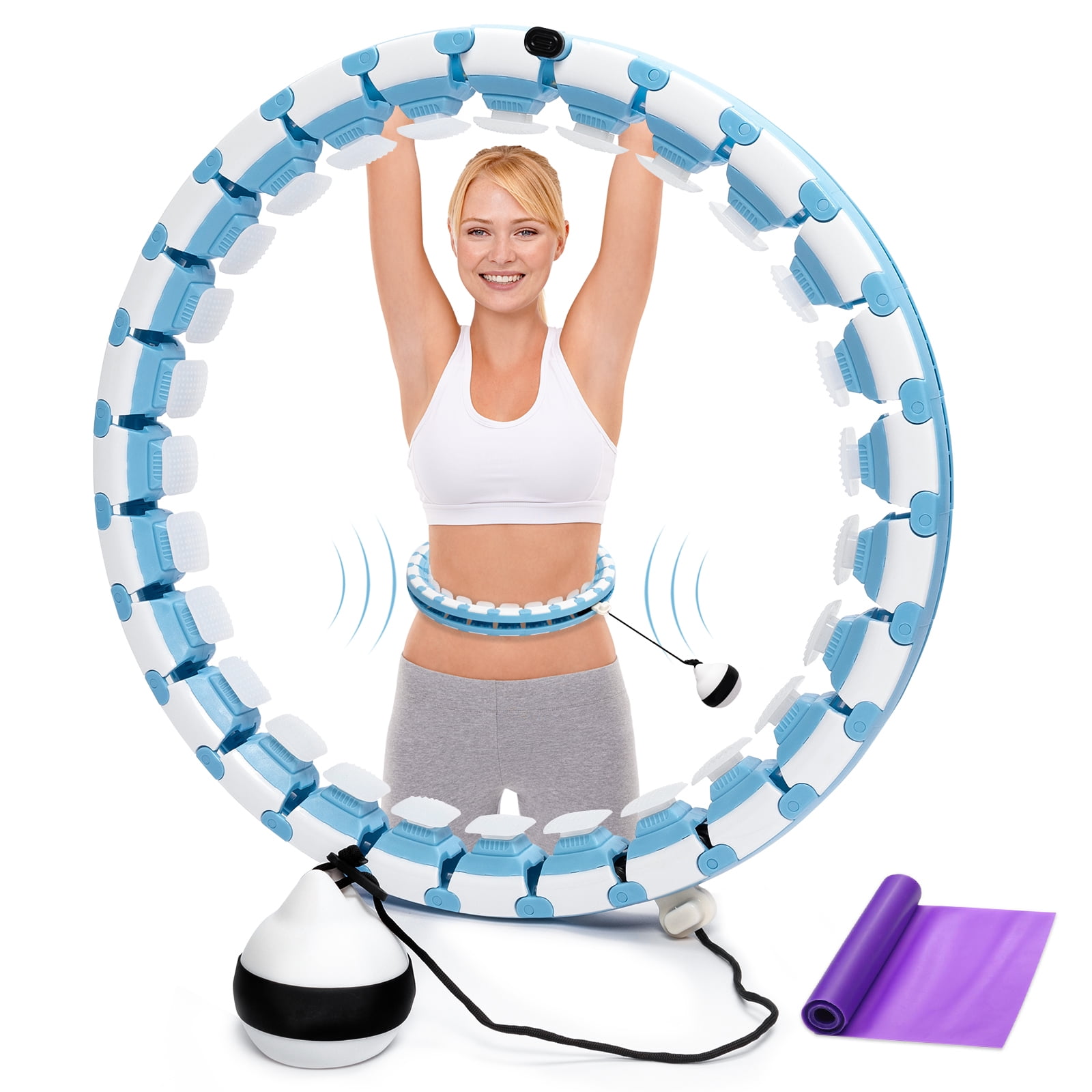 Infinity Smart Hoola Hoop Size Adjustment Accessories for Adults Exercise Weight Loss Waist hoop 5 Knots Extensions for Smart Weighted Hula Hoop Plus Size 