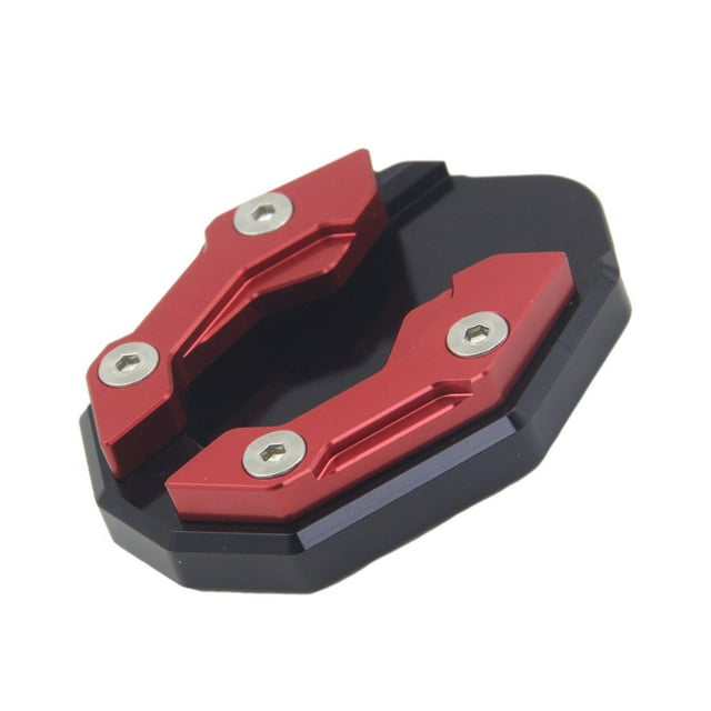 jinwen Motorcycle Kickstand Plate, Anti-Slip Foot Pad Base Side Stand Fit for Red