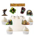 thumbnail image 1 of Cake Topper Bigfoot Happy Birthday, 7 piezas, tema de acampada, 1 of 5