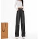 thumbnail image 3 of Pantalones vaqueros de pierna ancha de estilo deportivo Retro, Jeans ajustados de cintura alta a rayas, pantalones deportivos de ocio, diseño elástico de moda, 2024, 3 of 5