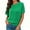 Green, variant on Short Sleeved Solid Color Women Casual Crew Neck Short Sleeve Knit Sweater Tops