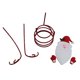 thumbnail image 1 of Kearding Construcción robusta de los tenedores del vidrio de la botella de vino de la Navidad del metal con los regalos del tema de la Navidad Almacenamiento y organización del hogar sombrero rojo, 1 of 6