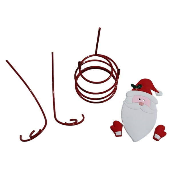 Kearding Construcción robusta de los tenedores del vidrio de la botella de vino de la Navidad del metal con los regalos del tema de la Navidad Almacenamiento y organización del hogar sombrero rojo