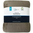 thumbnail image 3 of Mainstays Super Soft Plush Blanket, Brown, Twin, Adult/Teen, 3 of 5