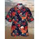 thumbnail image 2 of Camisa hawaiana de manga corta con cuello vuelto, estampado floral tropical Ukiyo-E y ciencia ficción, estilo informal, 2024, 2 of 4