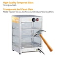 thumbnail image 4 of Commercial Food Warmer Display Case, 20" 3-Tier Electric Countertop Pizza Pastry Warmer with LED Lighting & Temp Knob, 4 of 9