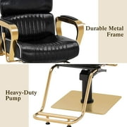 BarberPub Vintage Salon Chair Hydraulic Beauty Spa Styling Golden 3078
