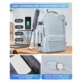thumbnail image 3 of Mochila de viaje VGCUB grande 40 L impermeable para mujeres y hombres azul, 3 of 9