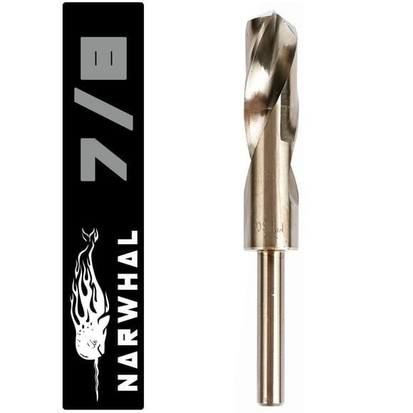 7/8 Cobalt Drill Bits - 1 Pack - 6 Inch Length - M35 Cobalt Drill Bits with Storage Case - Perfect Drill Bits for Metal Hardened & Stainless Steel Cast Iron and More!