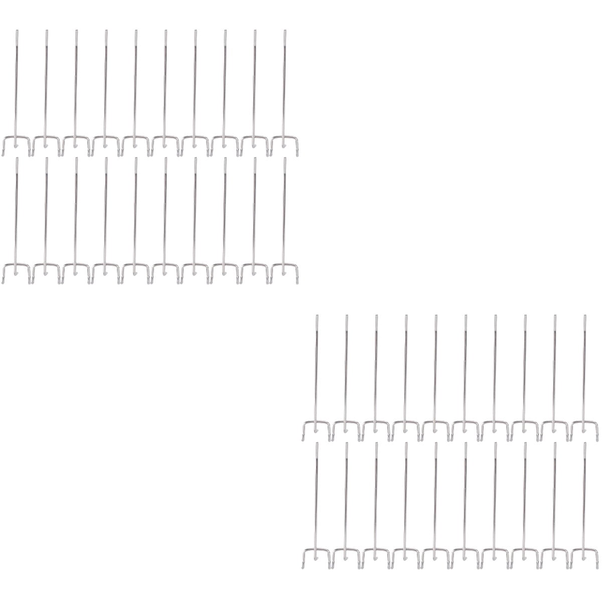 Hemoton 100 PCS Pegboard Hooks Set, 15cm Peg Board Attachments Heavy Duty Pegboard Accessories Metal Garage Utility Hooks ( 3.2cm width )