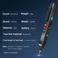 thumbnail image 3 of ANENG A3008 Pen Multimeter 6000 Counts Digital Multimeter Meter Tester with LCD Display Backlight Flashlight NCV Auto-off for Voltage Current Resistance Capacitance Diode Continuity Test (Color, 3 of 7
