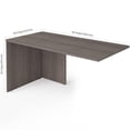 thumbnail image 2 of Bestar i3 Plus 59" Wooden Desk Return Table in Bark Gray, 2 of 2