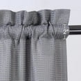 thumbnail image 3 of Haperlare Kitchen Curtains 30"W x 36"L Waffle Woven Textured Light Filtering Cafe Curtains for Bathroom, Gray, 2 Panels, 3 of 7