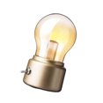 thumbnail image 1 of Raindrops Small Nightstand Lamp Bedside Lamp Golden Round Bulb Shape 7x2.4x4.3in 1Pcs, 1 of 8