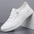 thumbnail image 2 of Men's White Breathable Mesh Casual Shoes, Summer Slip-On Loafers, 2 of 6