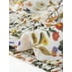 thumbnail image 5 of Blusas cortas con volantes florales de manga corta con cuello en V para mujer blanco XL, 5 of 5