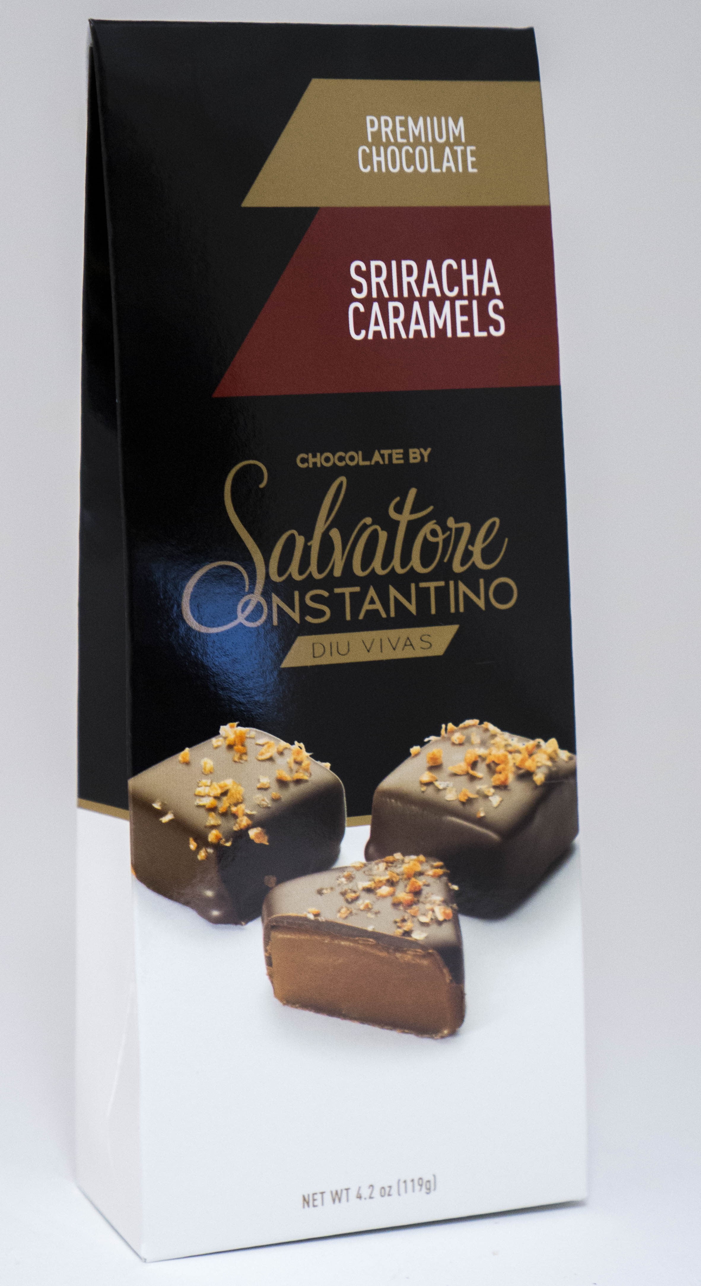Salvatore Constantino Caramels, Sriracha, 4.2 Oz by SSI G. Debbas Chocolatier, LLC