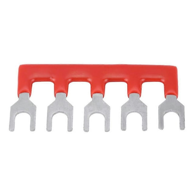 5pcs Dual Row 5 Positions 600V 15A Screw Terminal Block+10 Pre-insulated Terminal Barrier Strip
