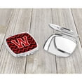 thumbnail image 3 of Letter W Chevron Black and Red   Compact Mirror, 3 of 4