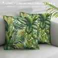 thumbnail image 3 of QZHH Tropical Palm Leaves Throw Pillow Cover Banana Jungle Leaf Floral Pattern Fabric for Couch Bed Sofa Car Waist Cushion Cover Pillow Case, 3 of 5