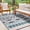 Black Red Boho, variant on Waterproof Reversible Outdoor Rug, Plastic Straw Patio Camping Mat, 4'x6'