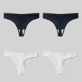 thumbnail image 1 of TrowBridge-tangas de algodón de 4 unids/set para mujer, bragas transpirables, ropa interior cómoda, lencería Sexy, Tanga a rayas, parte trasera en T, 1 of 4
