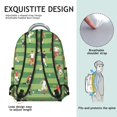 thumbnail image 5 of Football and Silhouette Green Pattern Backpack for School, Cute School Bag with Adjustable Shoulder Straps and Padded Back, 15.3"x11"x7.1", 5 of 5