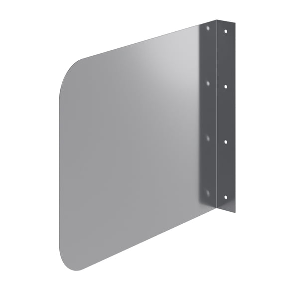 15 in. x 12 in. Wall Mount Stainless Steel Splash Guard – 16-Gauge 304 Stainless Steel