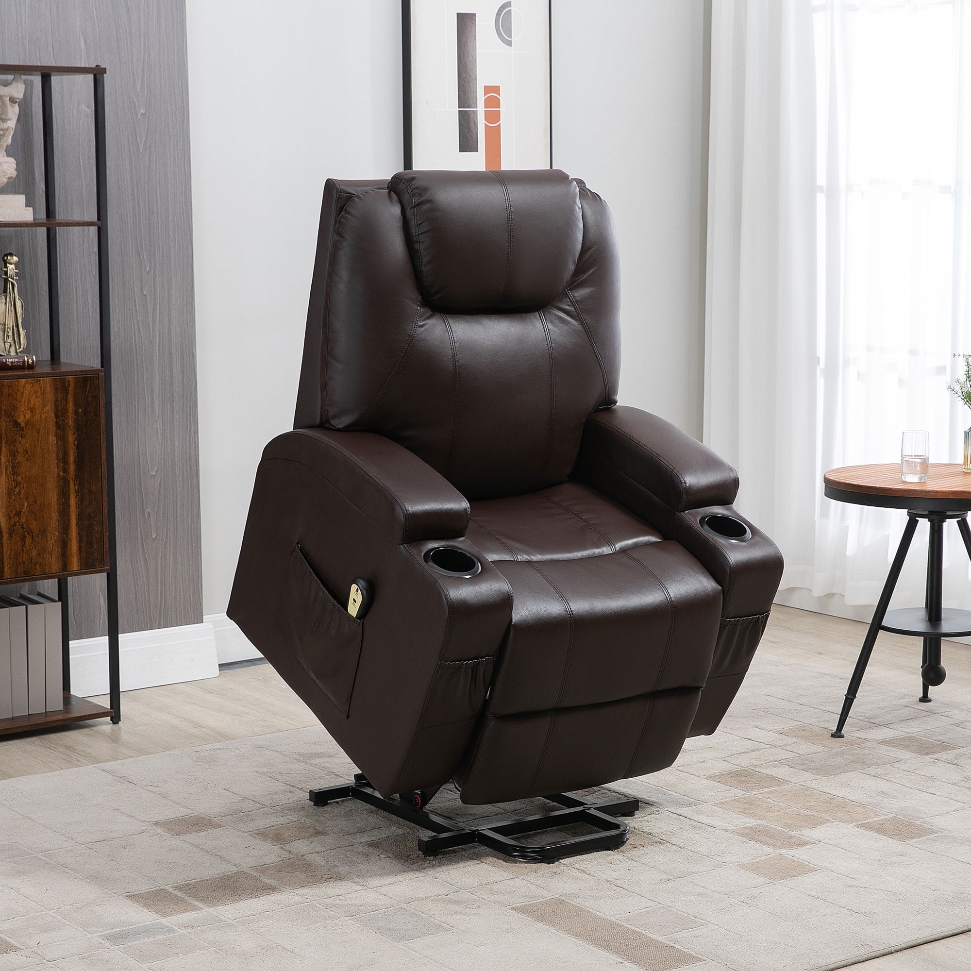 HOMCOM Fauteuil Inclinable De Massage Par Vibration, Fauteuil