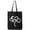 Black, variant on Heart Infinity and Beyond Cotton Canvas Tote Bag