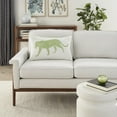 thumbnail image 6 of Mina Victory Raised Print Leopard 14" x 23" Green Throw Pillow, 6 of 6