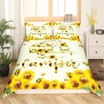 thumbnail image 1 of Funda Nórdica Niñas Niños Decoración Hogar Rústico Amarillo Girasol Decoración Ropa de Cama Set, 1 of 7
