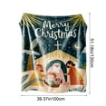 thumbnail image 4 of Cheapark Soft Flannel Christmas Print Blanket - 51.2x39.4in Oversized Throw, Cozy Decor for Bedroom, Sofa & Holiday Gatherings, 4 of 7