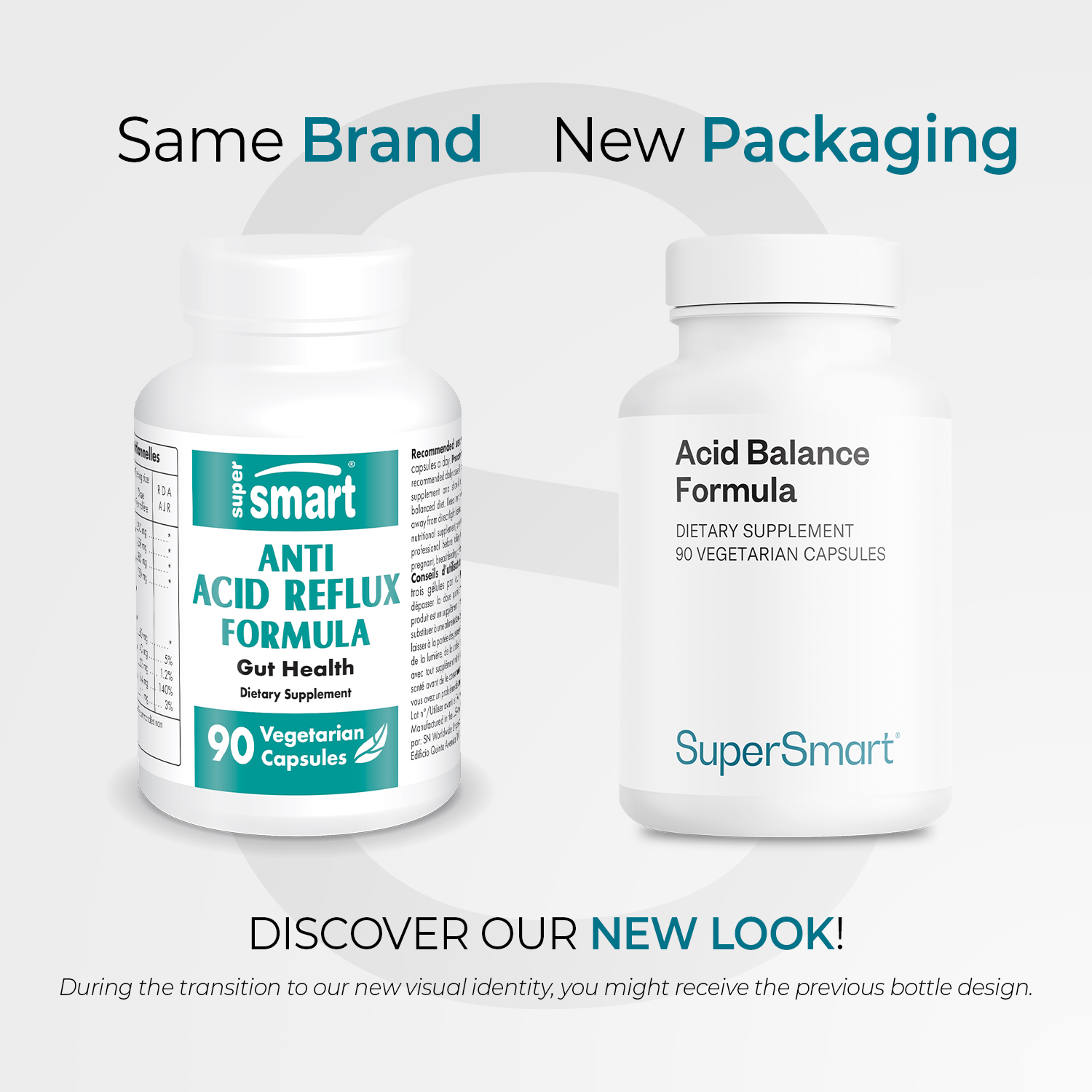 SuperSmart Acid Balance Formula (Advanced Complex) - with Zinc L-Carnosine, Slippery Elm Extract, Licorice Root | Non-GMO & Gluten Free - 90 Vegetarian Capsules