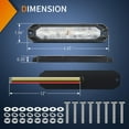 thumbnail image 2 of Nilight 6LED Emergency Strobe Lights 4PCS Ultra slim Surface Mount Hazard Caution Light bar 12-24V Sync Feature Warning Flashing Light kit for Truck Car Vehicle ATV SUV UTV White, 2 of 9