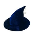 thumbnail image 3 of MERIGLARE Halloween Witch Hat Pointed Hat for Stage Performance Masquerade Fancy Dress Dark Blue, 3 of 8