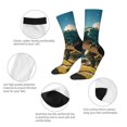 thumbnail image 3 of Fuzoiu Cute Green Dinosaur Blue Sky Print Athletic Crew Socks for Men & Women,Casual Crew Socks,Above Ankle Crew Socks for Business, Casual, 3 of 6