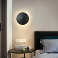 thumbnail image 4 of C Cattleya 2-pack 10 in. Black Aluminum Round Disc LED Indoor Outdoor Wall Lantern Sconce, 4 of 8