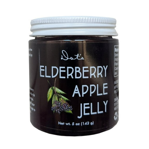 Elderberry Apple Jelly, 5 oz - Craft, Gourmet, Unusual Jams & Jellies Made in West Virginia, USA