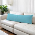 thumbnail image 3 of Lake Blue Long Body Pillow Cover 20x60 Inch, Farmhouse Solid Blue Color Modern Art Decorative Pillowcase with Zipper, Microfiber Pillow Protector, Soft Breathable Long Pillowcases for Women, 3 of 9
