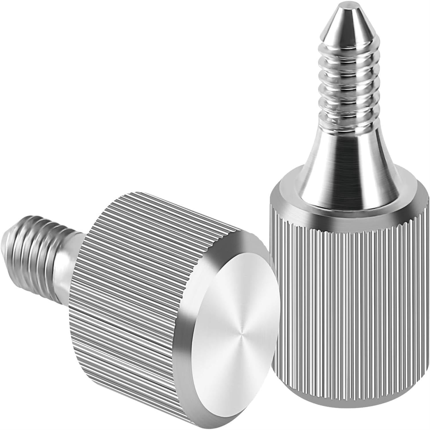 Cfweater Compatible with KitchenAid Stand Mixer Attachment Hub Thumb Screw, 2-Pack Stainless Steel Replacement Knob, Silver