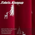 thumbnail image 3 of Aurora Home  Silver Foil Winter Wonderland Thermal Insulated Blackout Curtains Red - 63"L, 3 of 5