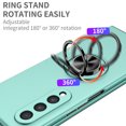 thumbnail image 4 of Nalacover Folding Case for Samsung Galaxy Z Fold4, Rotated Ring Holder Kickstand Rugged PC Shockproof Cover with Magnetic Car Mount Slim Fit Lens Protection Case for Samsung Galaxy Z Fold4, Skyblue, 4 of 8