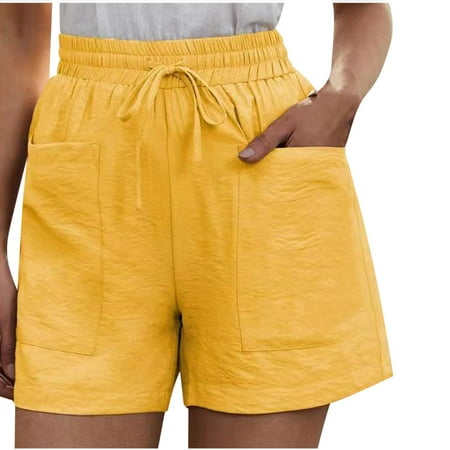 

Puntoco Yoga Pants Clearanceactive Tapered Workout Yoga Lounge Track Pockets Joggers Short Pants Special offers Yellow 8(L)