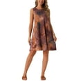 thumbnail image 1 of INSPIRE CHIC Vestidos de Verano para Mujeres, Vestido de Tirantes con Estampado Tie Dye, Casual de Playa, Sin Mangas, Vestido Suelto de Camiseta con Bolsillos M, Tie Dye Naranja, 1 of 6