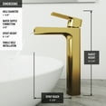 thumbnail image 6 of VIGO Amada Single Handle Single-Hole Bathroom Vessel Faucet in Matte Brushed Gold, 6 of 11