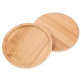 thumbnail image 2 of bandejas de madera para servir, redondas, rústicas, para comida, aperitivos y frutas., 2 of 7